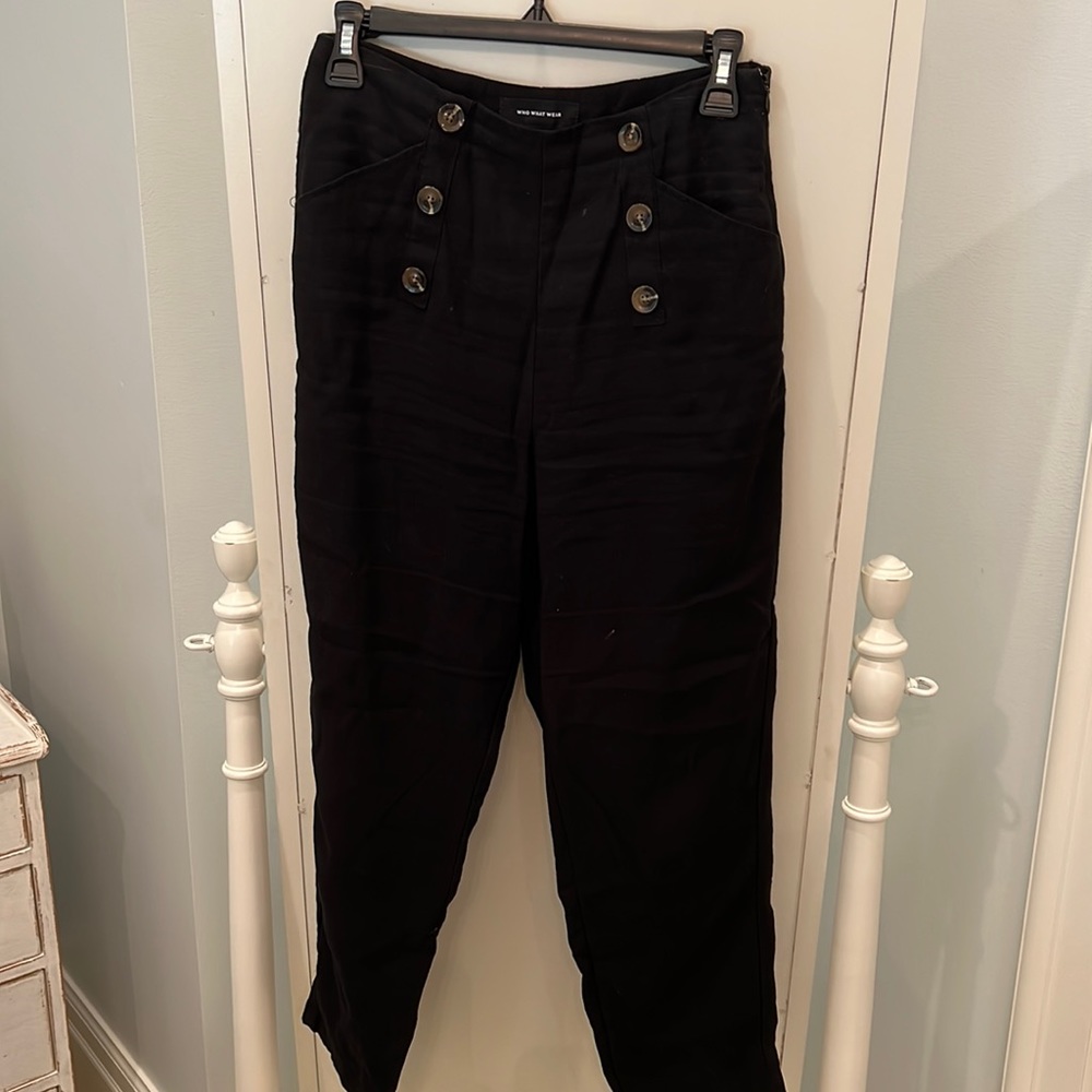 Black high rise dress pants